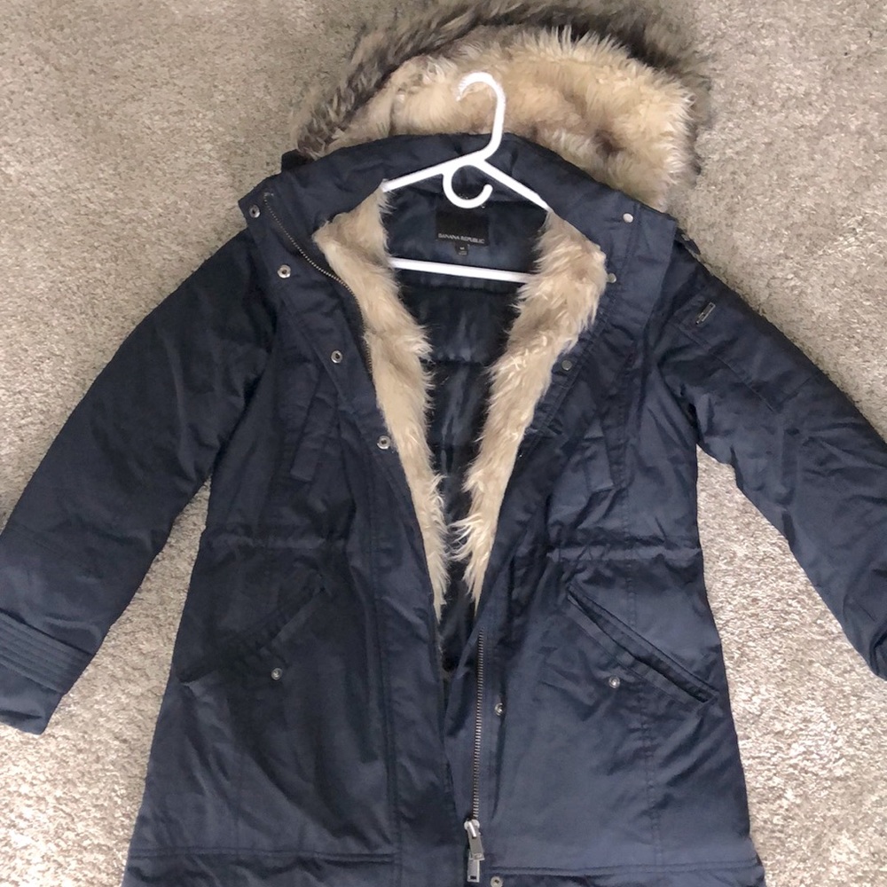 Navy winter coat